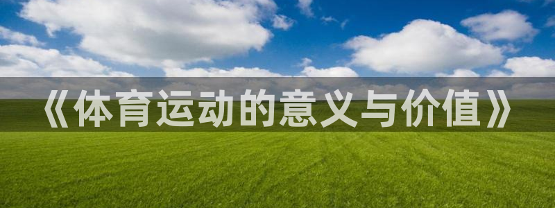 3377体育官方正版app集团E.ON：《体育运动的