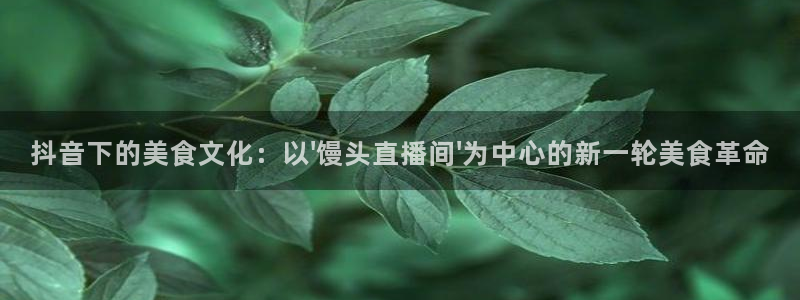 鲸鱼体育免费直播nba：抖音下的美食文化：以\'馒头直播间\'为中心的新一轮美食革命
